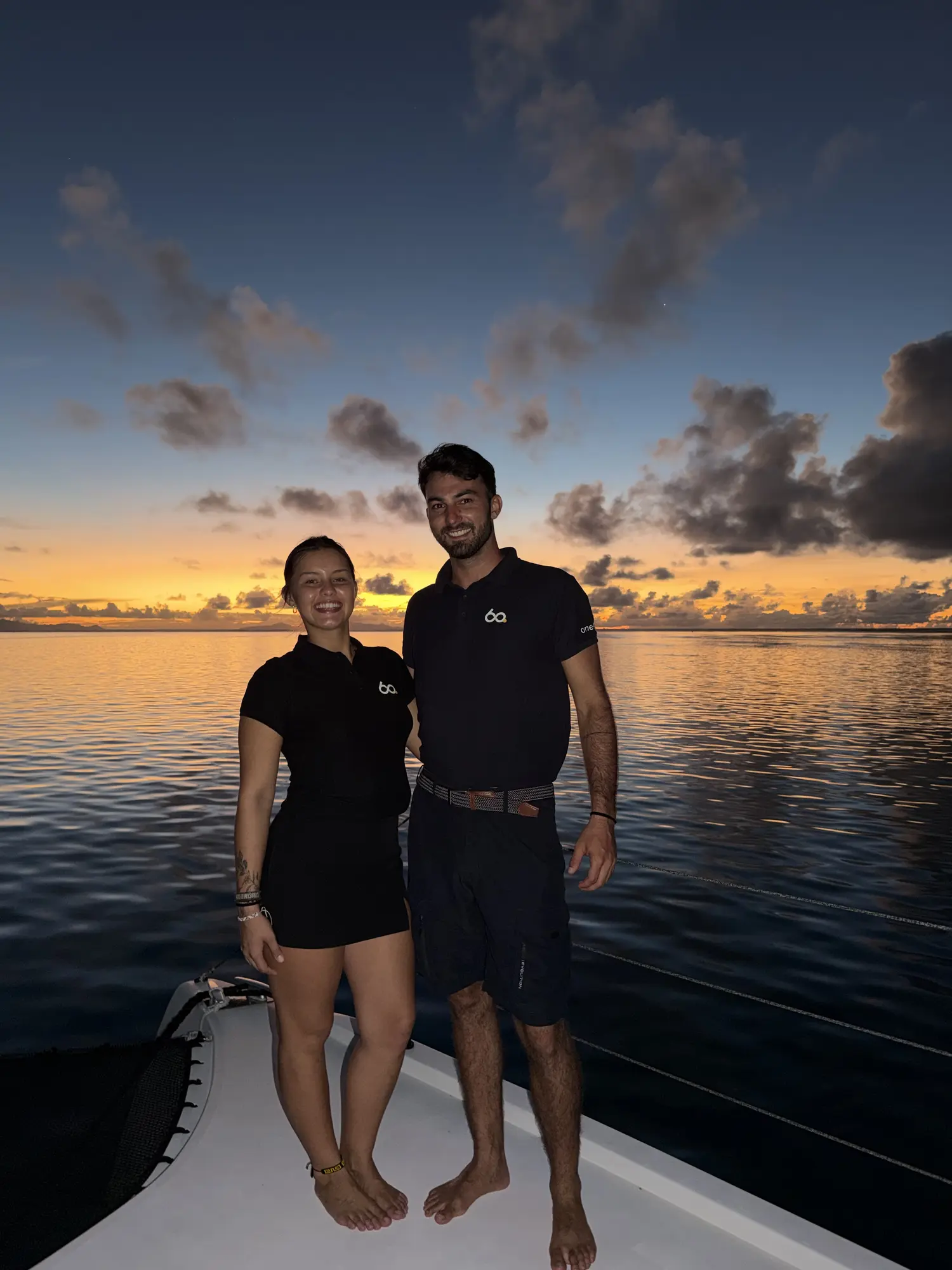 Morgane et Charlie au coucher du soleil